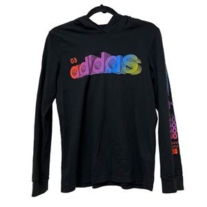 Adidas Hoodie Shirt Size Large 14/16 Youth Regular Fit
